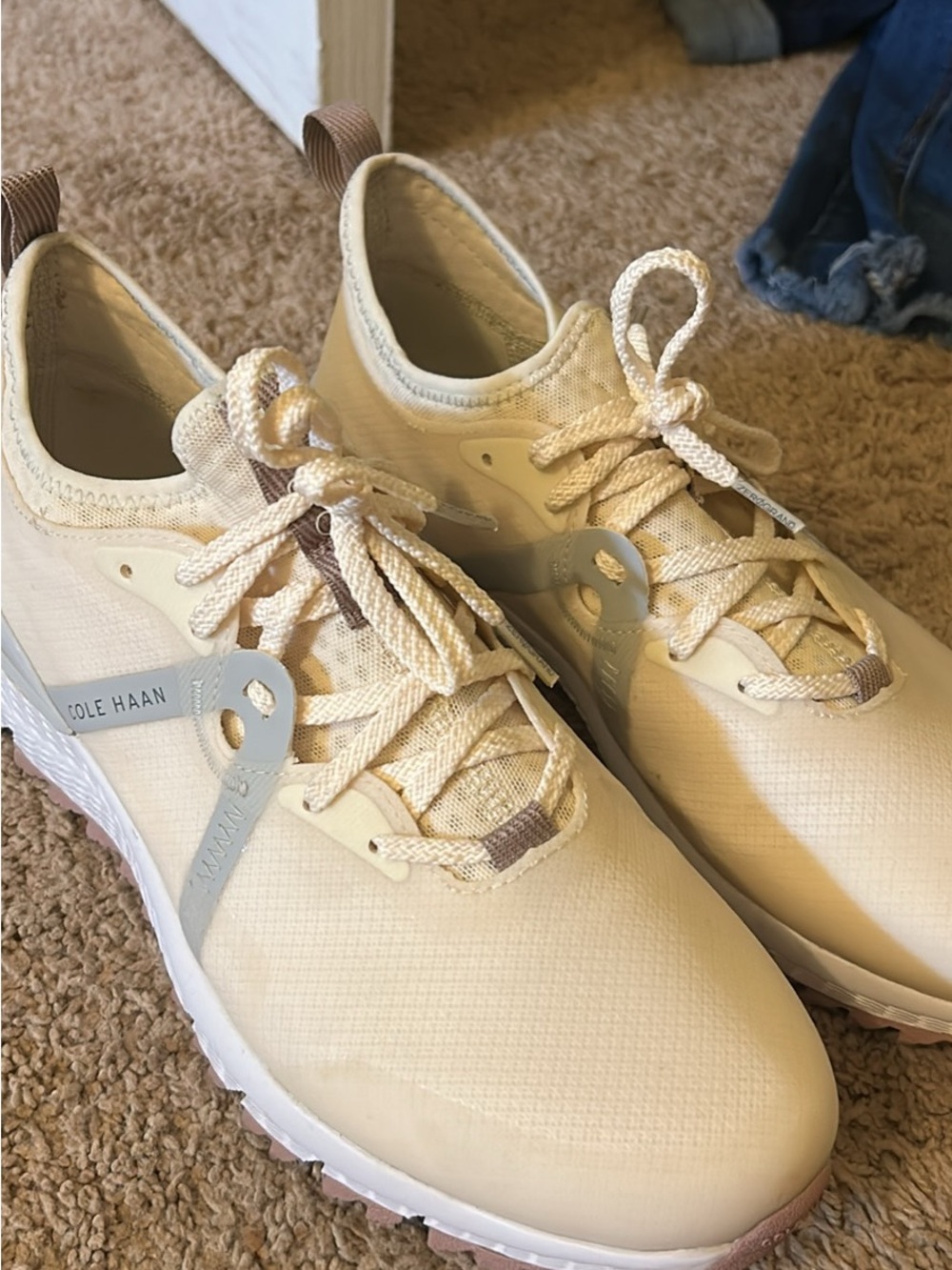 Cole Haan Women’s Cream and Taupe Athletic Sneakers